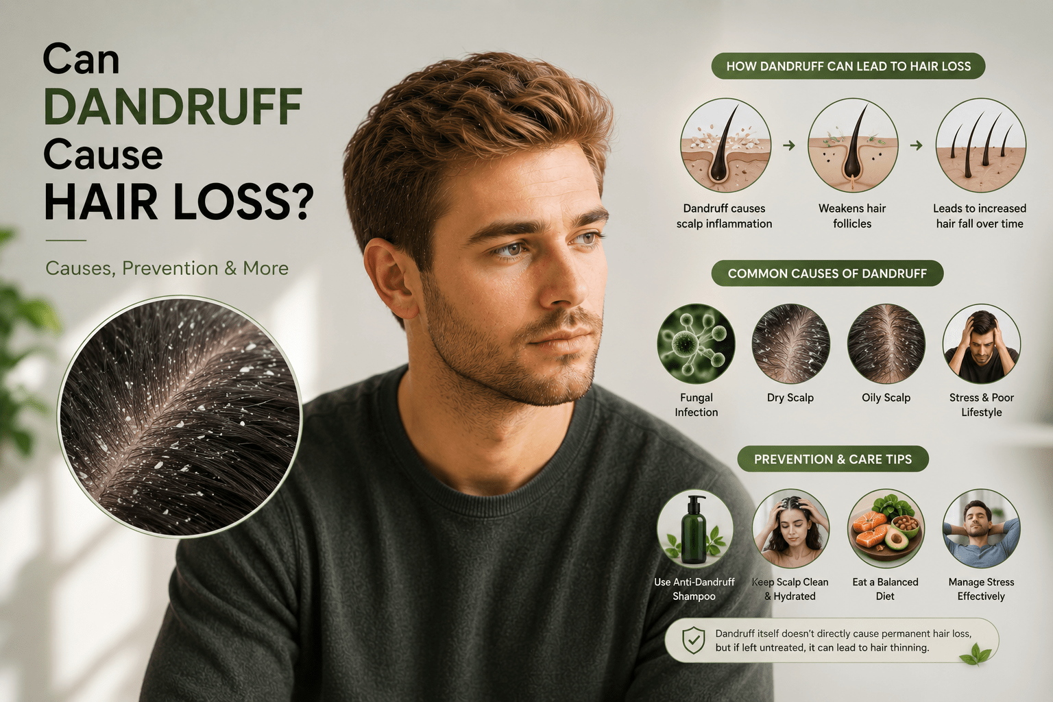 Can Dandruff Cause Hair Loss- Causes, Prevention & More - Zestige